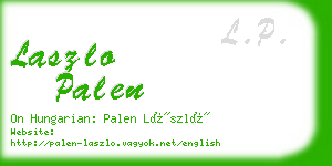laszlo palen business card
